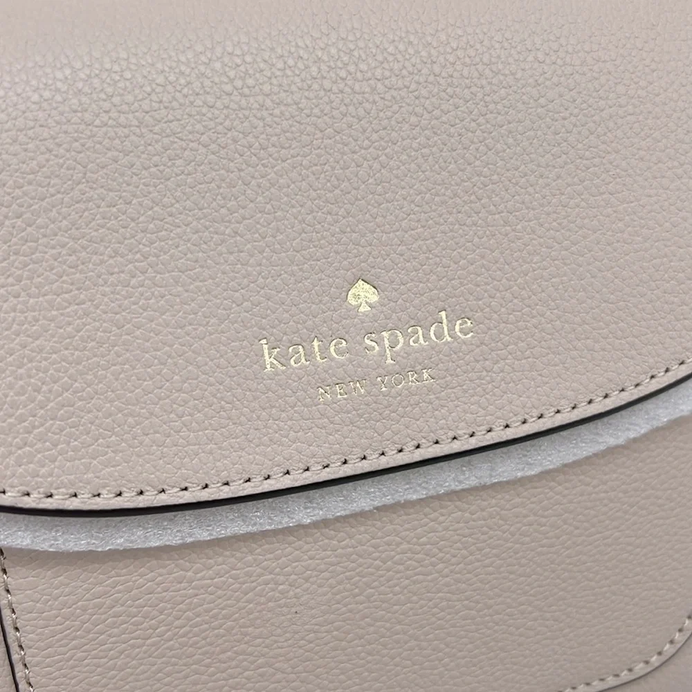Kate Spade Elsie Pebbled Leather Crossbody Warm Beige